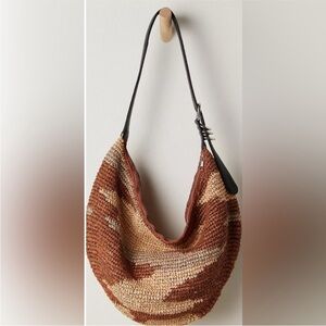 Free People Rustic Brown and Tan Hobo Bag